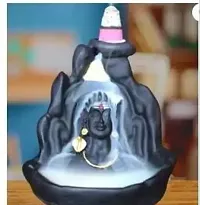 Lord Shiva Adiyogi Shiva Backflow Smoke Fountain Incense Holder Burner With 51 Smoke Backflow Scented Cone Incenses For Car Dashboard Temple Shivratri Saawan Pooja Directly From Haridwar Shiv-nagri-thumb2