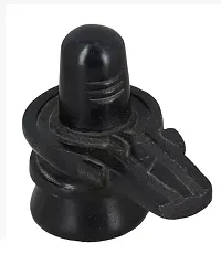 Marble Stone Shivling Nandi for Pooja Nandi Pindi Marble Nandi Idol  7 cm Shiva shivalingam Home Shiva Linga Black shivlinga Office Trishul H - 11.5 cm-thumb3