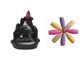 Mahadev, Shiv Shankara Backflow Cone Incense Holder Decorative Showpiece with 50 Smoke BnteIncenses For Shivratri Saawan Pooja-thumb1