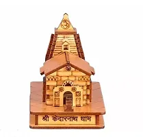 Lord Shiva Shri Kedarnath Temple in Wood 3D Model Miniature Hand Crafted Idols  Figurines-thumb2