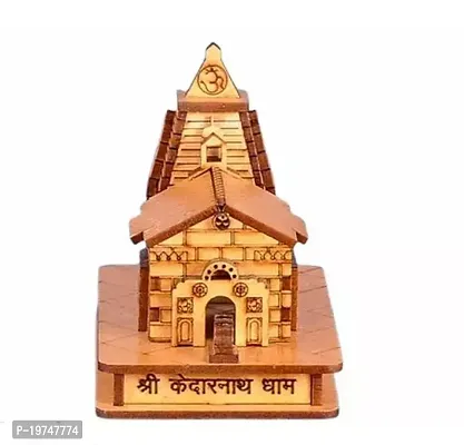 Lord Shiva Shri Kedarnath Temple in Wood 3D Model Miniature Hand Crafted Idols  Figurines-thumb3