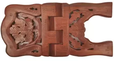 Wooden Brown Rehal  (Width (Open) = 34 cm : Height (Open) = 24 cm)-thumb2