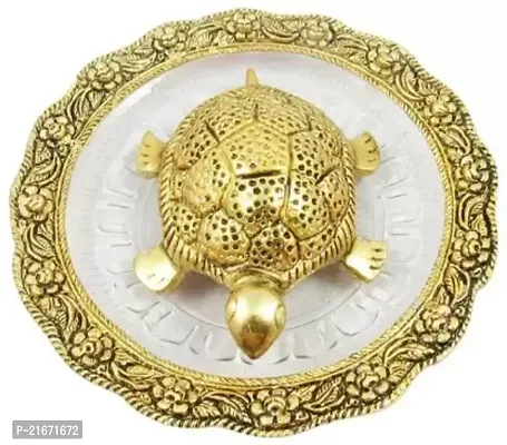 GOLDEN GLASS TURTLE PLATE