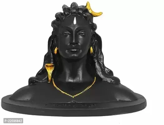 YOGI 9 cm Religious Idol  Figurine  (Polyresin, Black)-thumb0