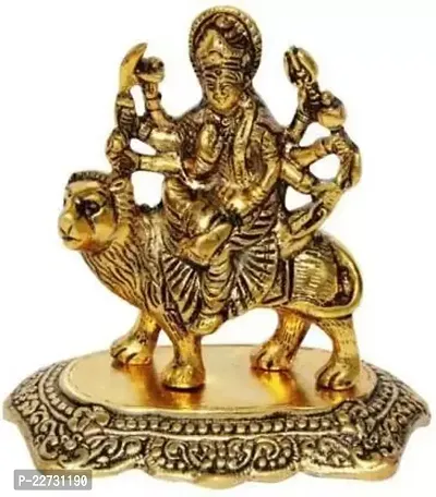 maa Durga Murti In Metal Antique Gold Finish Decorative Showpiece - 12.7 cm (Metal, Gold) Decorative Showpiece - 12.7 cm  (Brass, Gold)
