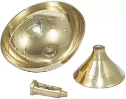 Large Pure Brass Akhand deep Diya (Jyot) for puja Pyali deep Traditional Puja Diya/Pooja Oil Ghee LAMP Pital Diya Big Size. Large Size Brass Table Diya  (Height: 4 inch)-thumb2