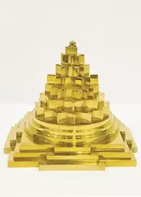 Meru Shri Yantra Brass for Success,Wealth  Prosperity (Shree Yantra) Brass Yantra  (Pack of 1)-thumb1
