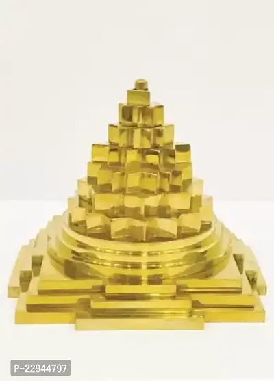 Meru Shri Yantra Brass for Success,Wealth  Prosperity (Shree Yantra) Brass Yantra  (Pack of 1)-thumb2