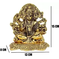 Hanuman ji Metal Statue,Balaji idol Murti for Home and Office Gift Item Decorative Showpiece - 15 cm  (Metal, Gold)-thumb2