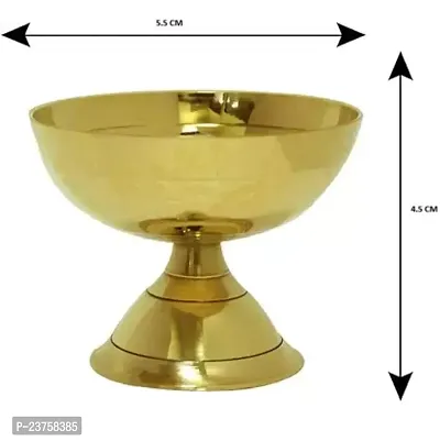 Diya Lamp Akhand Diya for Pooja and Diwali Brass Table Diya  (Height: 2.3 inch)-thumb2