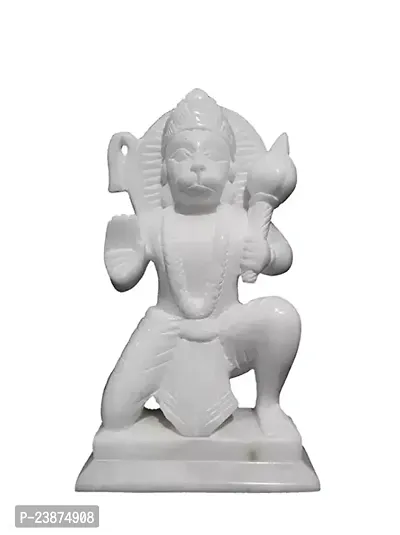 HANUMAN JI Statue Murti Idol 5 inch (8CM) white , marble