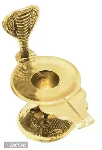Shivling Naga Brass Stand for Shiva Linga Abhishek, Temple, Mandir, Pooja, Office