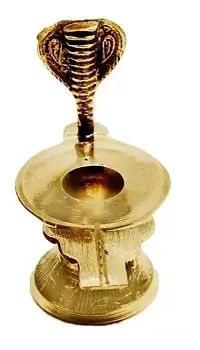 Shivling Naga Brass Stand for Shiva Linga Abhishek, Temple, Mandir, Pooja, Office-thumb1