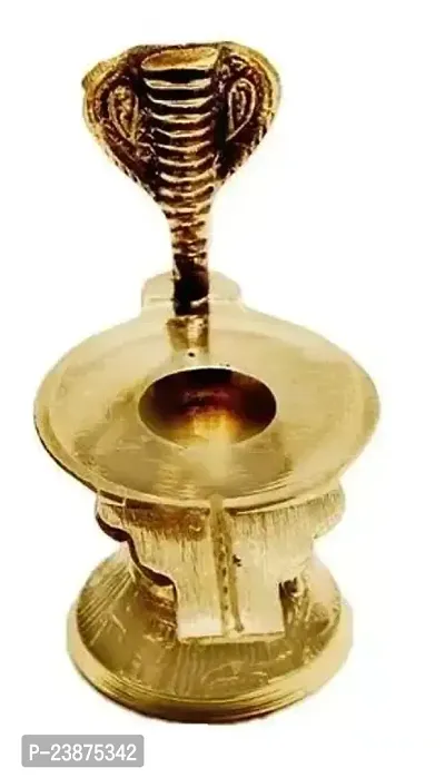 Shivling Naga Brass Stand for Shiva Linga Abhishek, Temple, Mandir, Pooja, Office-thumb2
