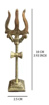 brass plate with shivling stand and trishul Puja Articles-thumb1