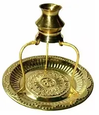 brass plate with shivling stand and trishul Puja Articles-thumb3