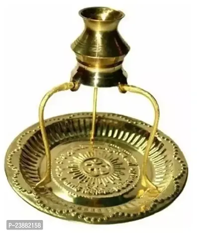 brass plate with shivling stand and trishul Puja Articles-thumb4