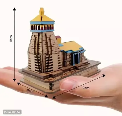 Kedarnath 3D Wood Tempal in Color for Home-thumb2