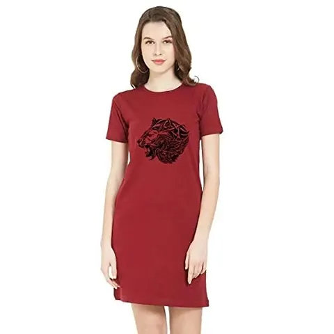 Trendy Blend T-Shirt Dress For Women