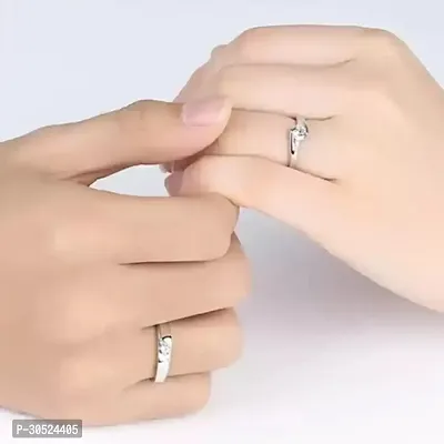 Valentine's Special King and Queen Adjustable Couple Rings for lovers Love Birds-thumb0