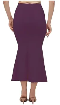 Stylish Purple Cotton Blend Solid Saree Shapewear For Women-thumb1