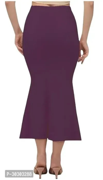 Stylish Purple Cotton Blend Solid Saree Shapewear For Women-thumb2