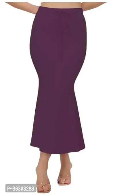 Stylish Purple Cotton Blend Solid Saree Shapewear For Women-thumb0