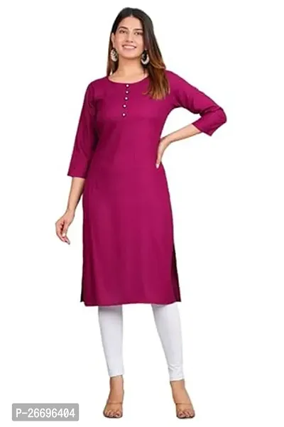 Stylish Purple Solid Rayon Kurta For Men