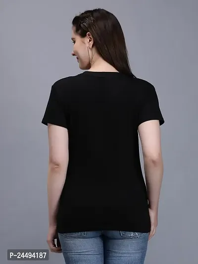Jollify Women's 100% Cotton T-Shirt (Medium, Black)-thumb4