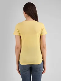 Jollify Women's Stylish Printed Tees Yellow-thumb3