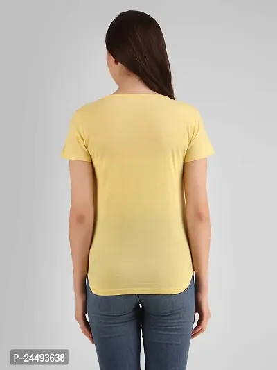 Jollify Women's Stylish Printed Tees Yellow-thumb4