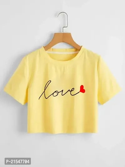 Elegant Yellow Cotton Blend  Top For Women