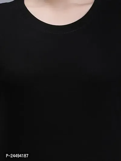 Jollify Women's 100% Cotton T-Shirt (Medium, Black)-thumb5