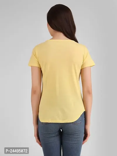 Jollify Women's Stylish Printed Tee Combo Yellow-thumb2
