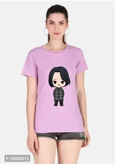 Fancy Polycotton Printed T-shirts For Women