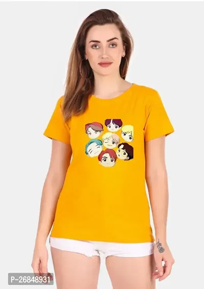 Fancy Polycotton Printed T-shirts For Women-thumb0