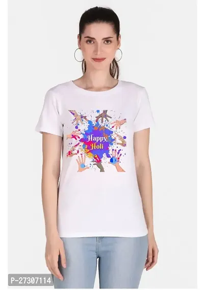 Stylist Cotton Printed Tshirt For Women