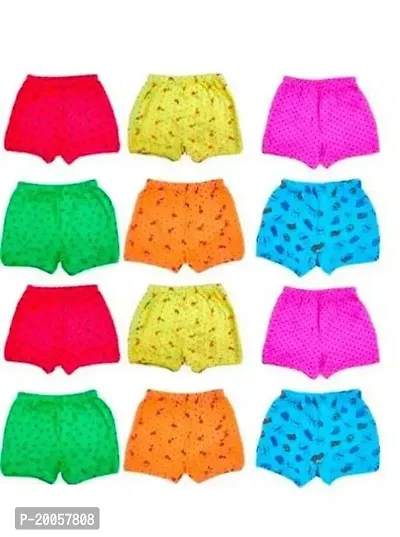 Stylish Fancy Cotton Blend Printed Panty For Kids Girls Pack Of 12-thumb0