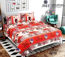 Comfortable Polycotton Printed Double Bedsheet with Pillow Covers-thumb4