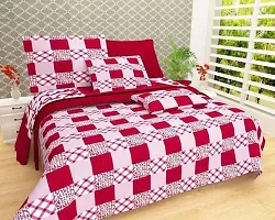 Comfortable Polycotton Printed Double Bedsheet with Pillow Covers-thumb3