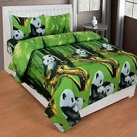 Comfortable Polycotton Printed Double Bedsheet with Pillow Covers-thumb3
