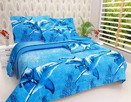 Comfortable Polycotton Printed Double Bedsheet with Pillow Covers-thumb4