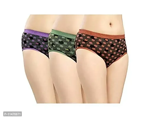 Buy AJ FASHIONS Set of 6 Women's Cotton Printed Multicolor Brief Underpants  Panty - Combo Pack of Six - XX-Large, Free One Pair Transparent Bra Strap  Online In India At Discounted Prices