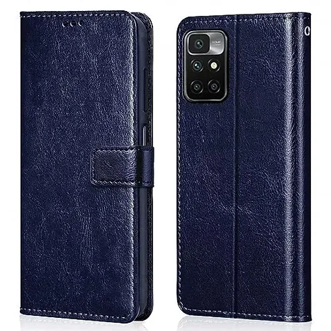 Cloudza Poco M4 Pro 5G,Redmi Note 11T 5G Flip Back Cover | PU Leather Flip Cover Wallet Case with TPU Silicone Case Back Cover for Poco M4 Pro 5G,Redmi Note 11T 5G Blue