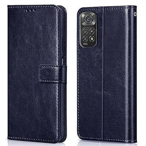 Cloudza Mi 10T,10T Pro Flip Back Cover | PU Leather Flip Cover Wallet Case with TPU Silicone Case Back Cover for Mi 10T,10T Pro Blue
