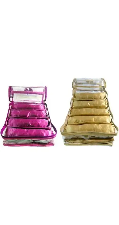 Fancy Combos Of 2 Satin Bangles Organizers For Women