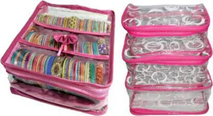 Satin Organizer - 3 Roll and 3 Plastic Pouches