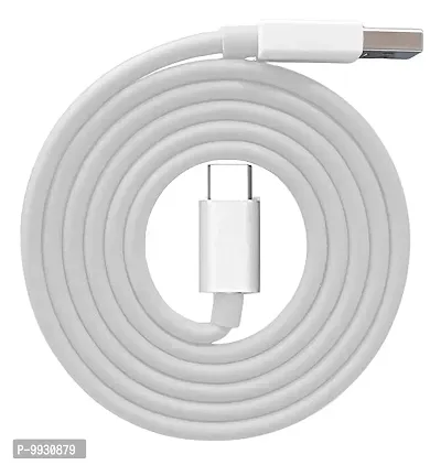 Charging And Type-C Data USB Cable For Nothing Phone 1 - Best Tangle Free ,1 Meter, White-thumb0