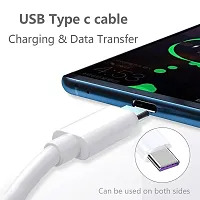 Charging And Type-C Data USB Cable For Nothing Phone 1 - Best Tangle Free ,1 Meter, White-thumb2