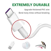 Charging And Type-C Data USB Cable For Nothing Phone 1 - Best Tangle Free ,1 Meter, White-thumb1